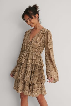 Snake Volantkleid