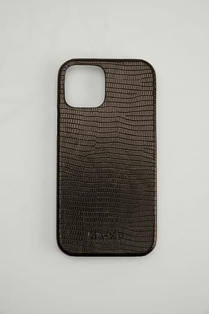 Black Leather Look Phone Case