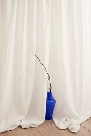 White Linen Curtains 2-Pack