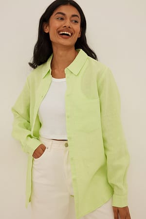 Green Linen Shirt