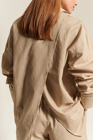 Beige Linneskjorta