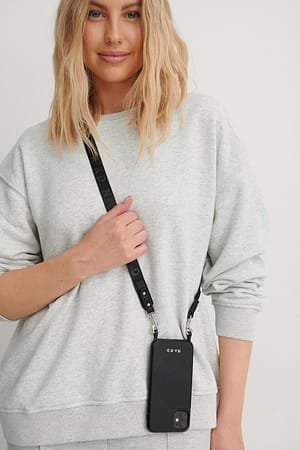 Black Logo Strap Phone Case