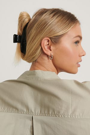 Black Long Basic Hairclip