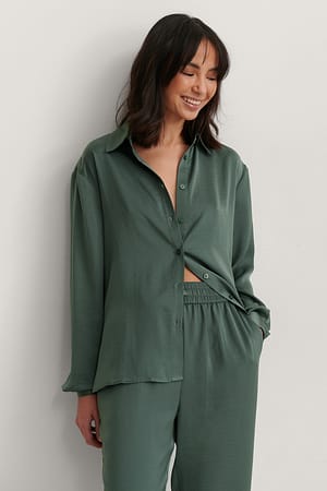 Green Loose Fit Shirt