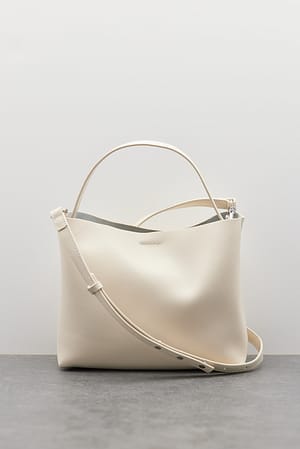 Offwhite Micro Leather Tote
