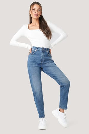 Mid Blue Mom Jeans
