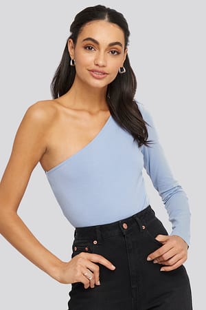 Dusty Light blue One Shoulder Body