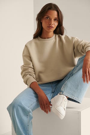 Light Beige Oversized Sweatshirt