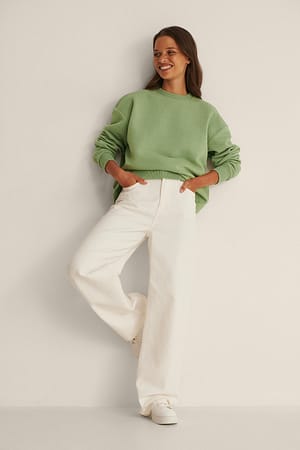 Light Khaki Oversized Sweatshirt