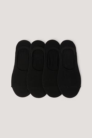 Black Footies 4 pack