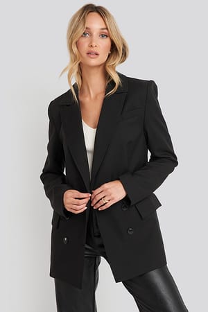 Black Oversized Boxy Blazer