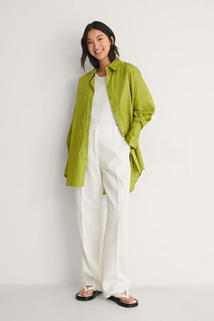Green Oversized Pocket Shirt