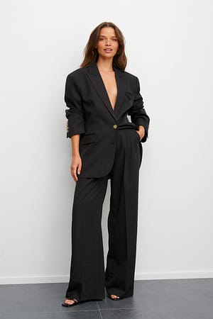 Black Oversized Pantalon