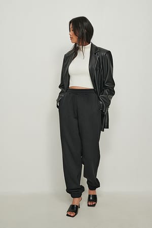 Black Pantalon de survêtement