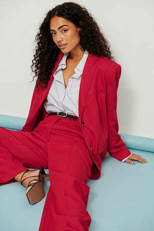Red Oversize kavaj i twill