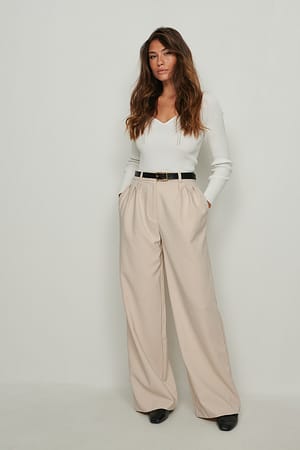 Sand Pantalon de costume plissé ample recyclé