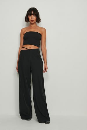 Black Pantalon de costume
