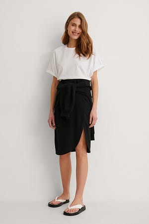 Black Gerecycleerde rok