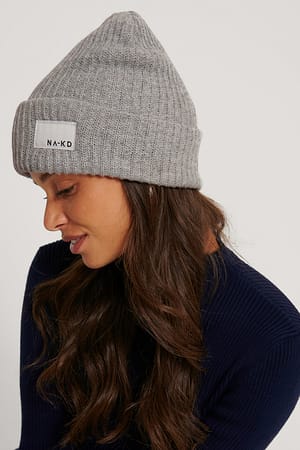 Grey Melange Resirkulert lue med logo
