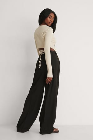 Sandshell Ribbed Back Detail Top