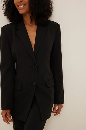 Black Sharp Fitted Blazer