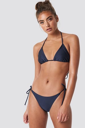 Dark Blue Shiny Triangle Panty