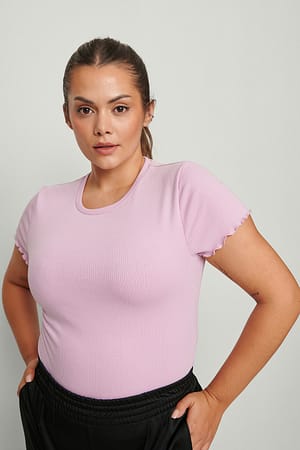 Dusty Purple Short Sleeve Babylock Top