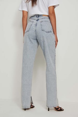 Acid Blue Side Slit Denim