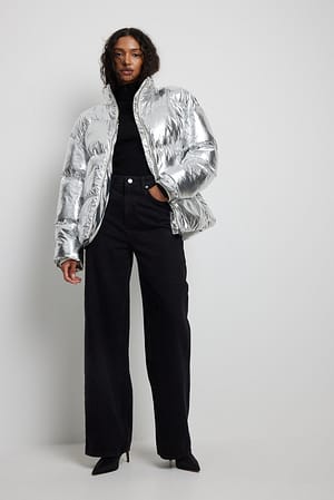 Silver Zilveren pufferjack