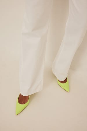Lime Slingback Pumps