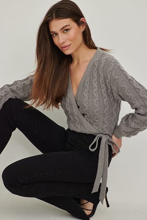 Black Slit Bootcut Jeans