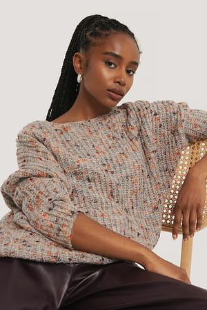 Multicolor Mehrfarbiger Strickpullover
