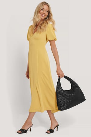 Black Small Braided Shoulder Bag