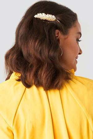 Gold Small Leaf Hair Clip