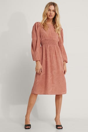 Marble Print Smock-Kjole