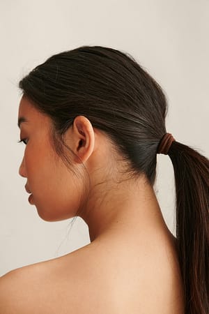 Brown Mjukt Hårband 5-Pack