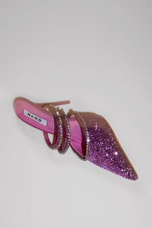 Magenta Funkelnde spitze Pumps