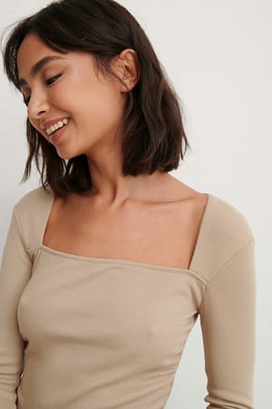 Dark Beige Top
