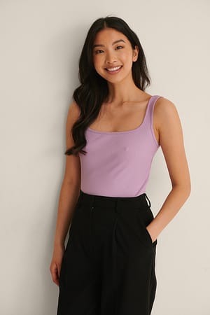 Lilac Unterhemd mit eckigem Halsausschnitt