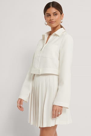 Offwhite Geplooide Minirok