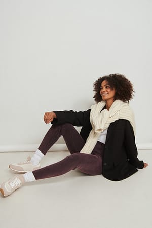 Brown Ekologiska ribbade leggings