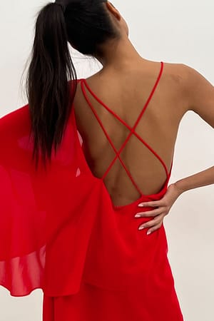 Red Minikleid aus Chiffon