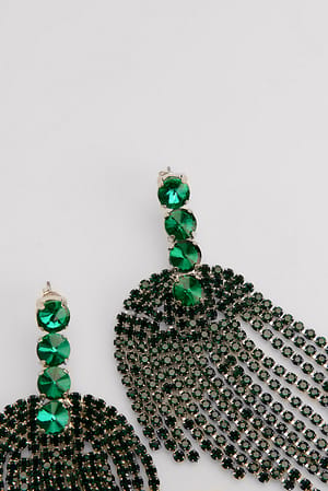 Green Strass oorbellen