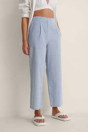 Blue/White Stripe Gestreepte Broek