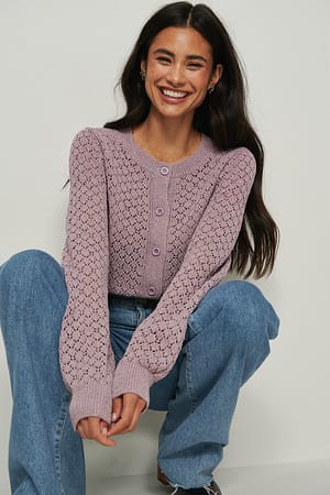 Grape Structuur gebreid vest