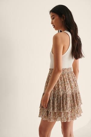 Multi Comb Structured Mini Skirt