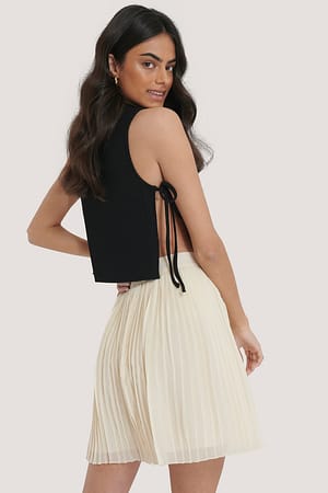 Black Knotted Tank Top