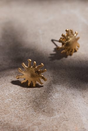 Gold Sun Earrings