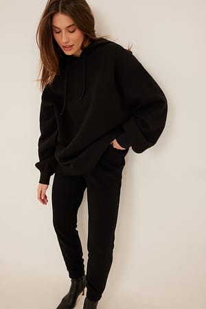 Black Super Oversized Hoodie