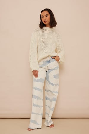 Swirl Blue Print Swirl Pattern Denim